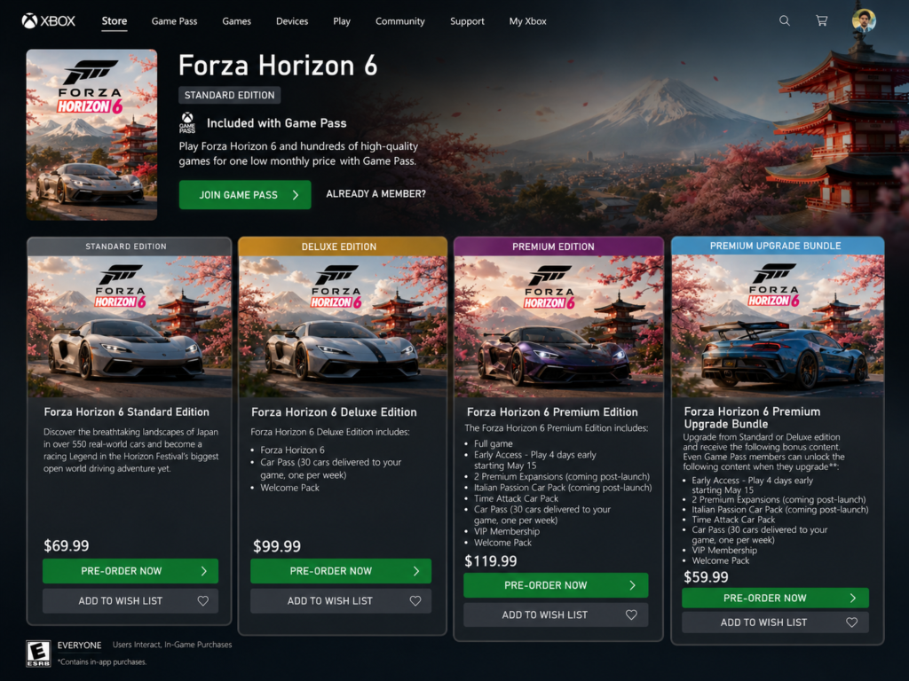 Compare Forza Horizon 6 prices on Xbox Store .